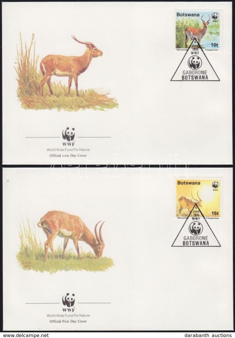 1988 WWF Antilopok Sor Mi 431-434 4 FDC-n - Other & Unclassified