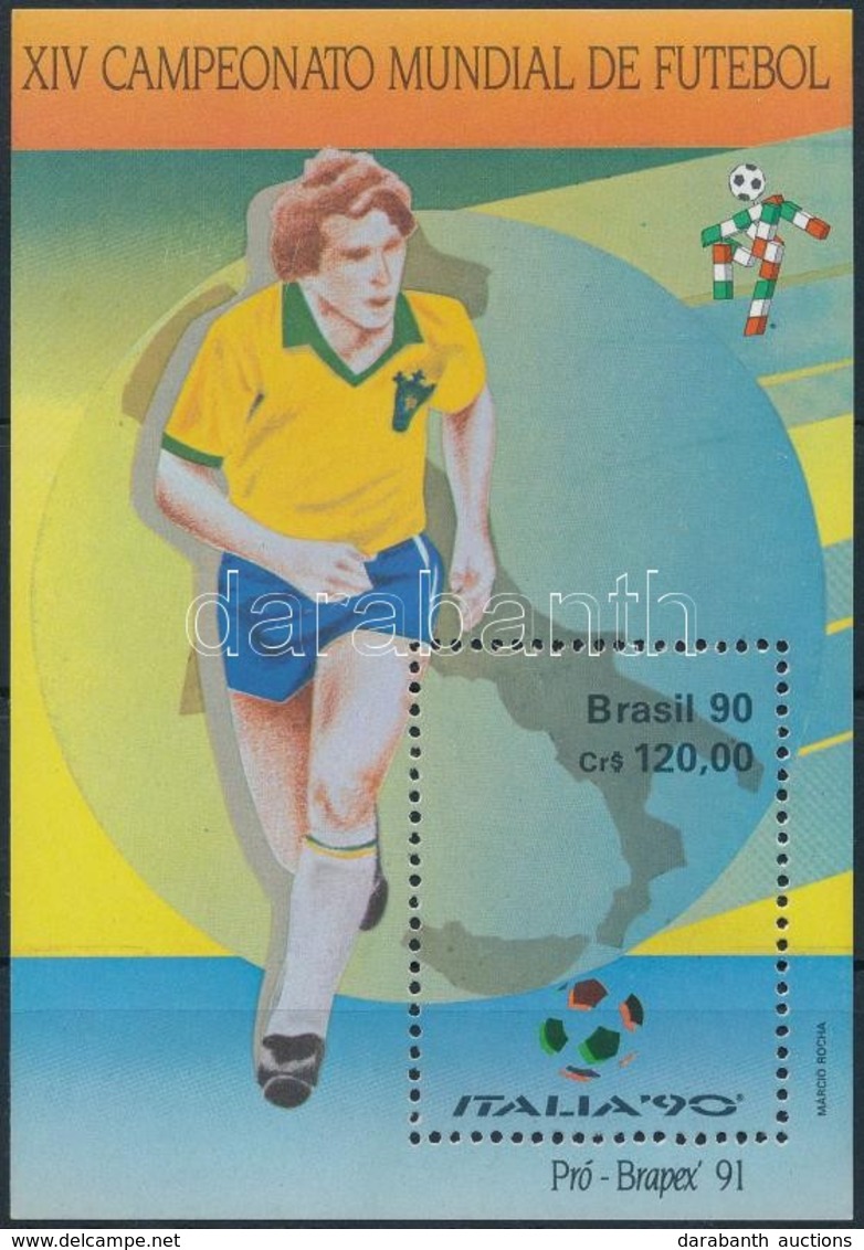 ** 1990 Labdarúgás Blokk,
Football Block
Mi 84 - Other & Unclassified