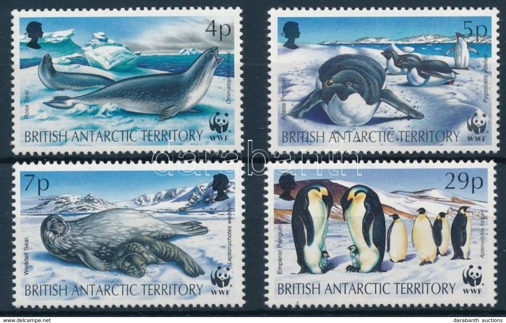 ** 1992 WWF: Fókák és Pingvinek 4 érték + 4 Db FDC Mi 193-198 - Other & Unclassified