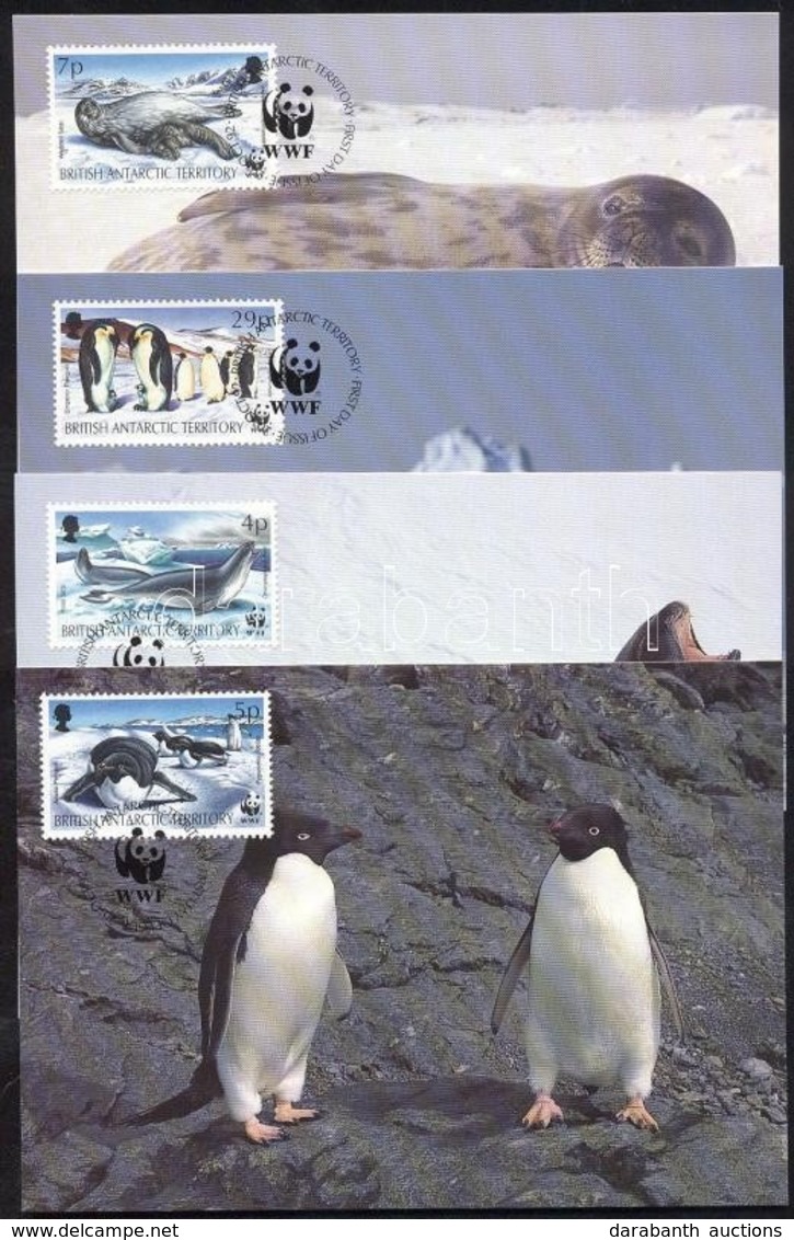 1992 WWF: Fókák és Pingvinek Mi 193-196 4 Db CM-en - Other & Unclassified
