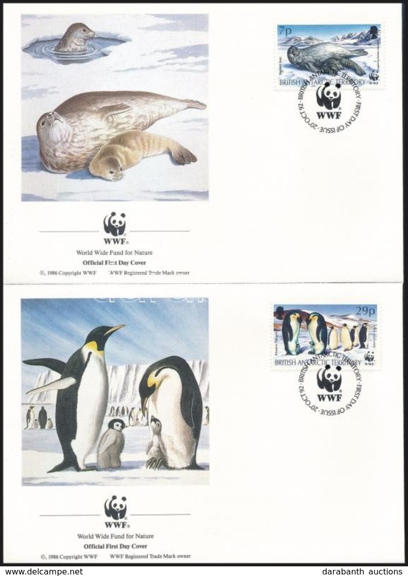 1992 WWF: Fókák és Pingvinek Sor 4 Db FDC-n Mi 193-198 - Other & Unclassified