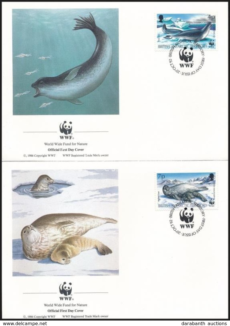 1992 WWF: Fókák és Pingvinek Sor 4 Db FDC-n Mi 193-198 - Other & Unclassified