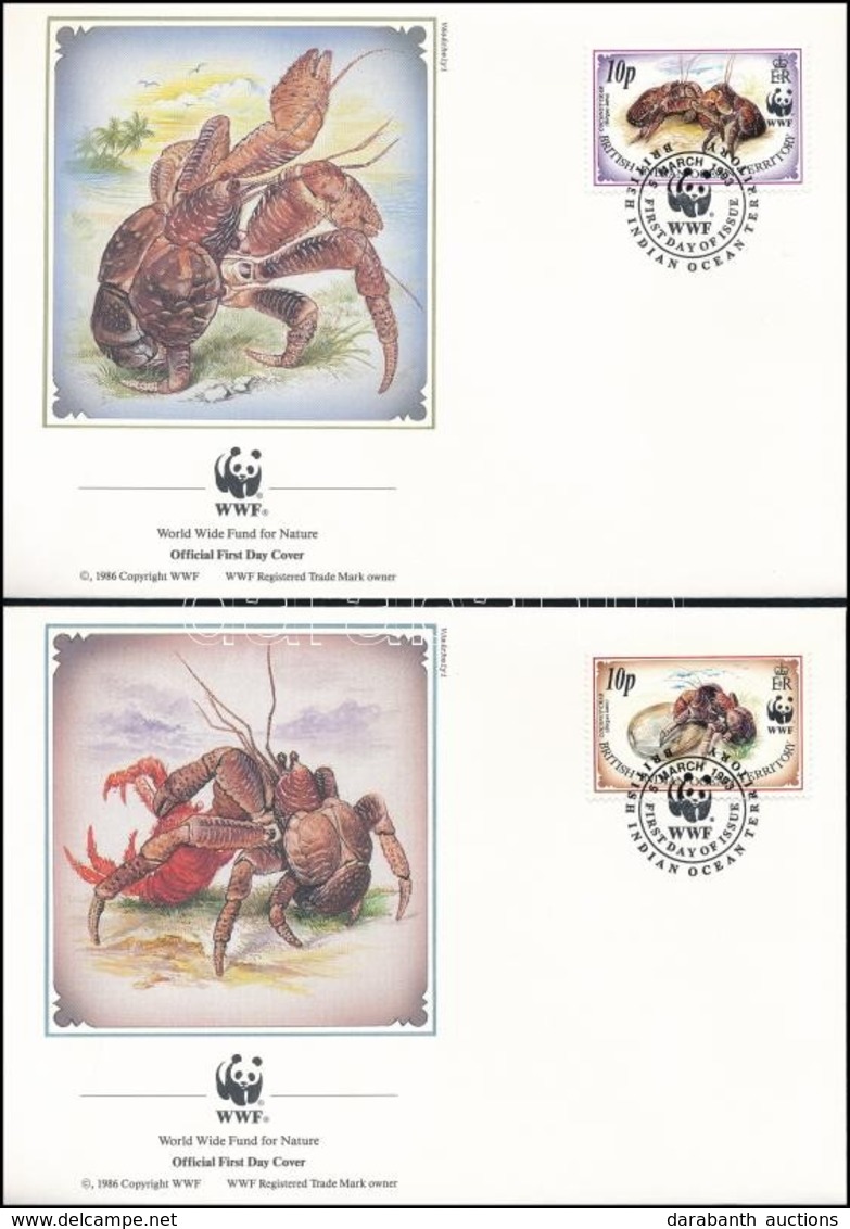 1993 WWF: Pálmatolvaj Sor 4 FDC-n Mi 132-135 - Other & Unclassified