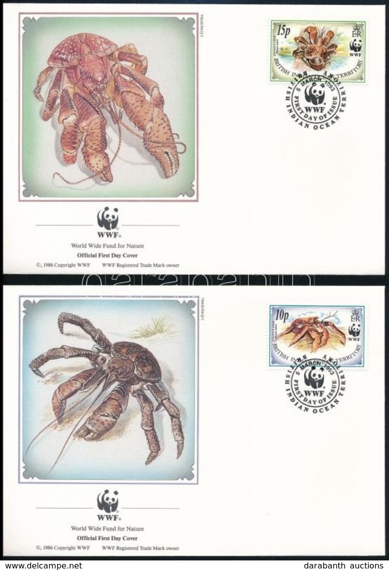 1993 WWF: Pálmatolvaj Sor 4 FDC-n Mi 132-135 - Otros & Sin Clasificación