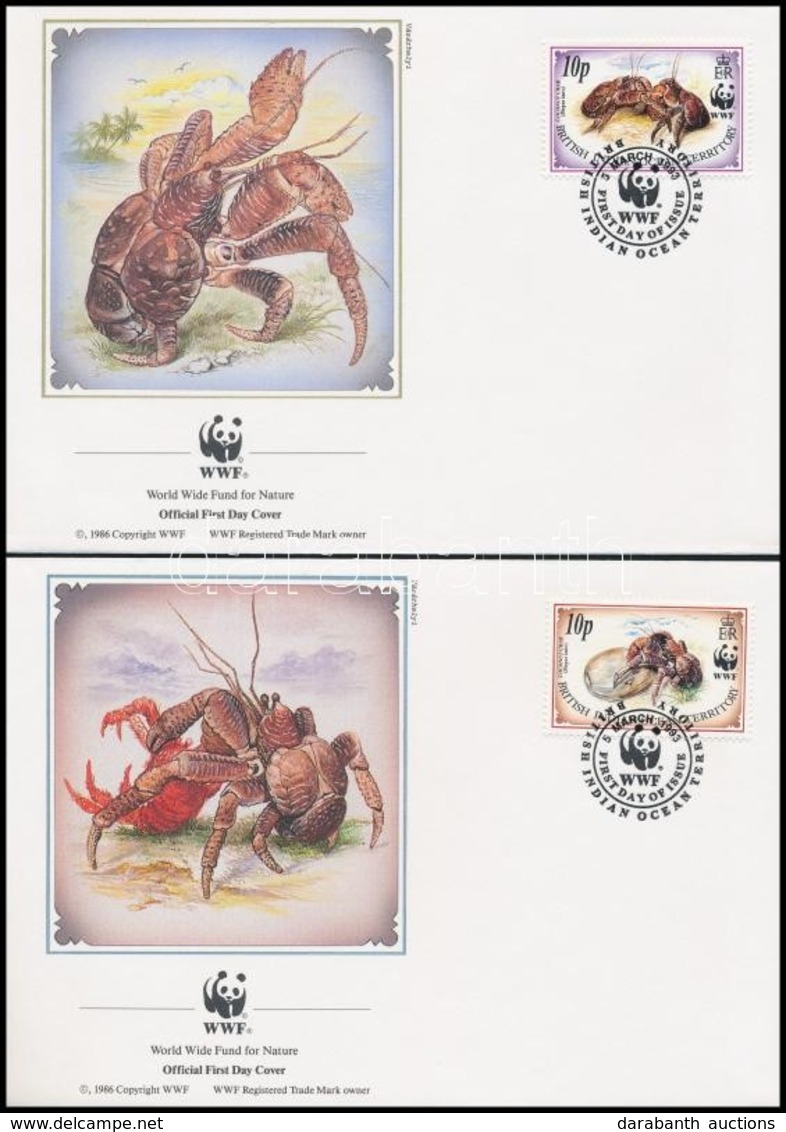 1993 WWF: Pálmatolvaj Sor Mi 132-135 4 Db FDC-n - Other & Unclassified