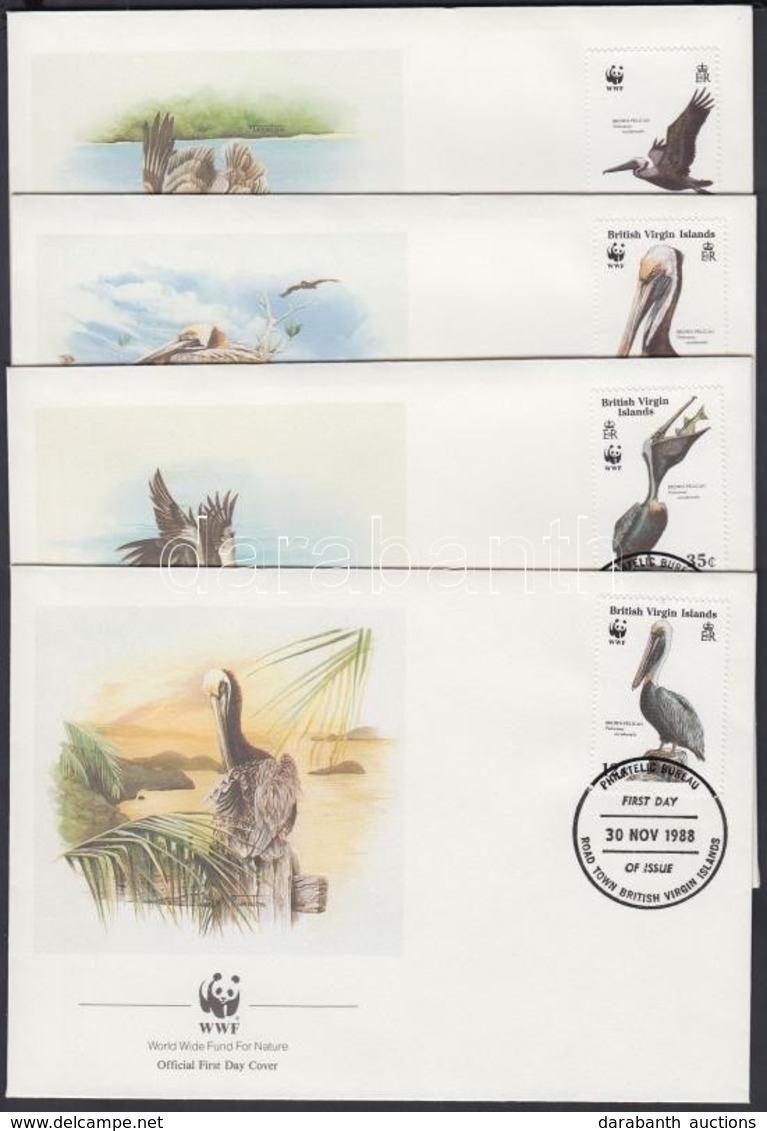 1988 WWF Madarak Sor Mi 637-640 4 FDC - Other & Unclassified