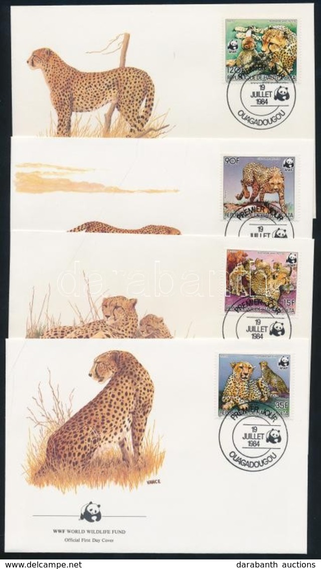 1984 WWF: Gepárd Mi 957-960 4 FDC-n - Other & Unclassified