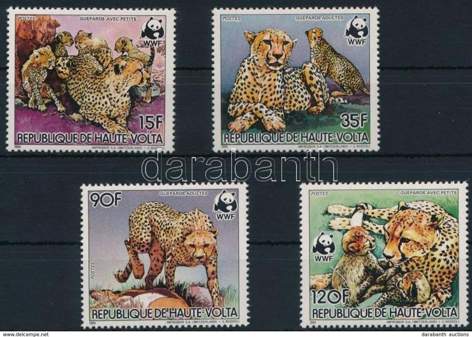 ** 1984 WWF: Gepárd Sor Mi 957-960 A - Other & Unclassified