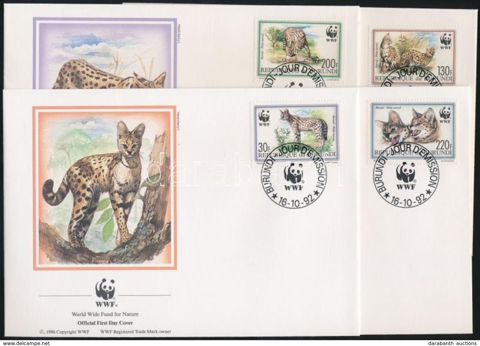 1992 WWF Szervál Sor Mi 1758-1761 4 FDC - Other & Unclassified