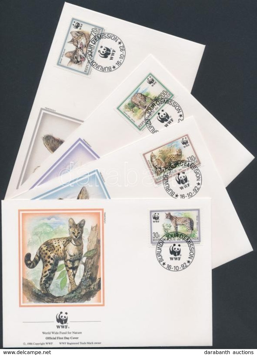 1992 WWF Szervál Sor Mi 1758-1761 4 FDC - Other & Unclassified