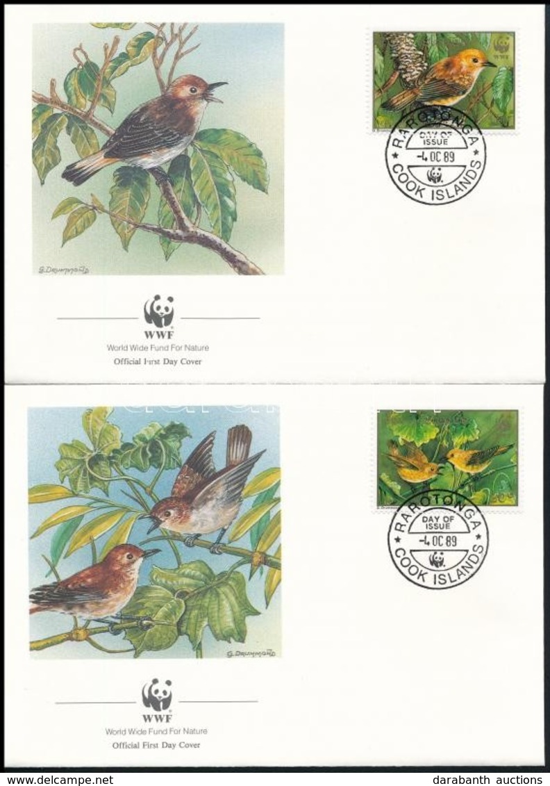 1989 WWF: Rarotongai Tengerilégykapó Sor Mi 1278-1281 4 Db FDC-n - Other & Unclassified