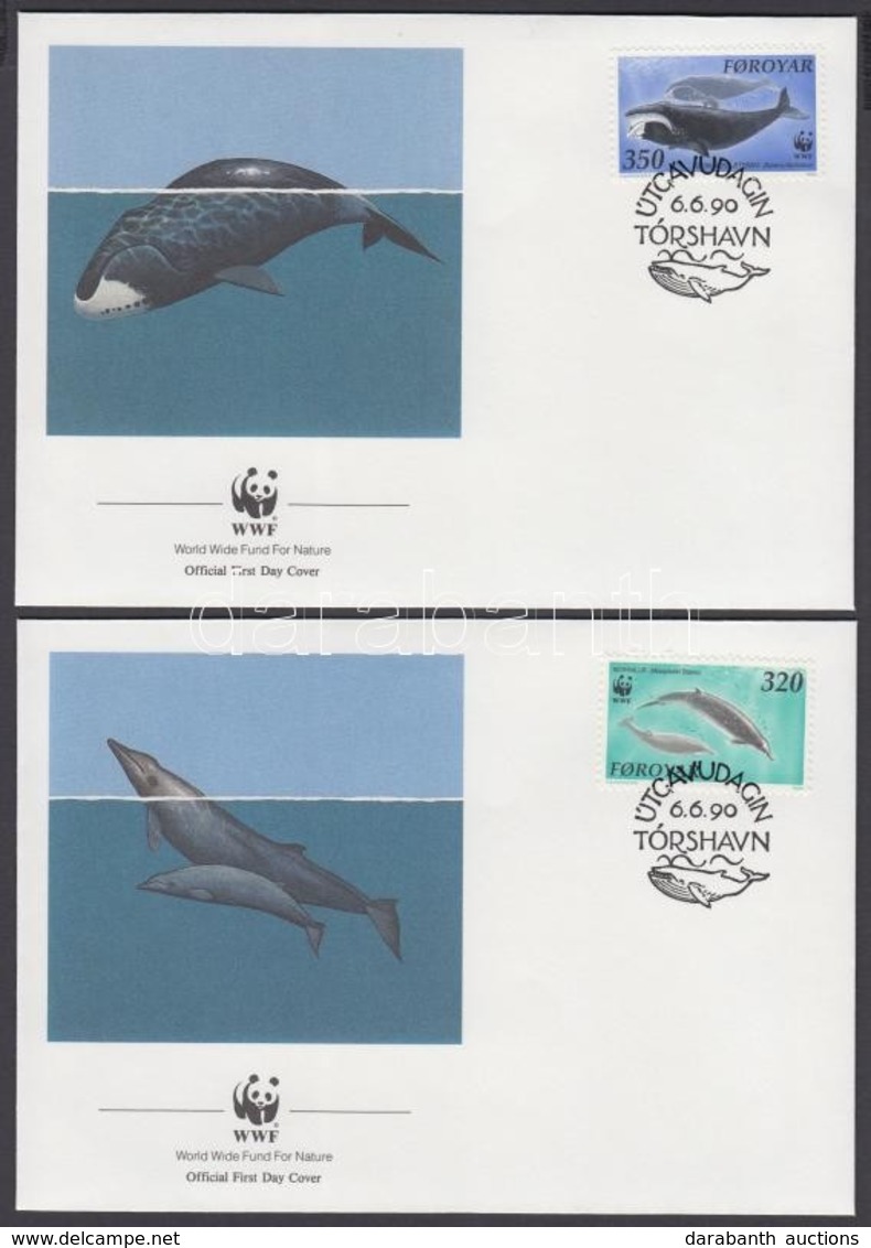 1990 WWF Bálnák Sor Mi 203-206 4 FDC - Other & Unclassified