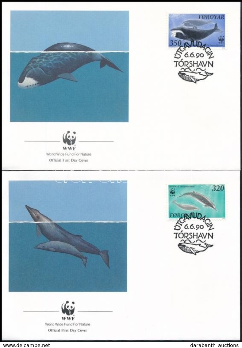 1990 WWF: Bálna Sor Mi 203-206 4 Db FDC-n - Andere & Zonder Classificatie