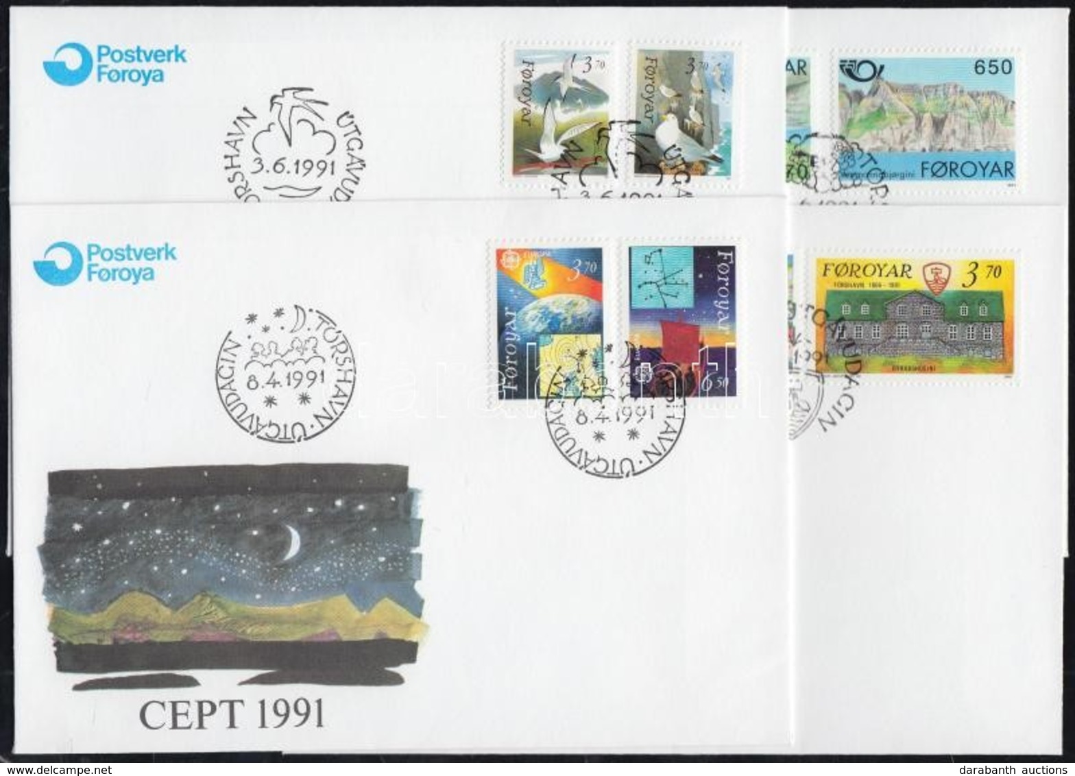 1991 4 Db FDC Mi 215-222 - Other & Unclassified