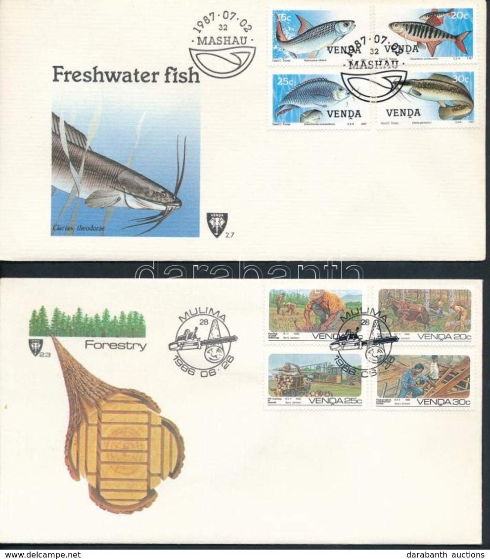 1986-1987 2 Db FDC Mi 142-145 + 159-162 - Other & Unclassified