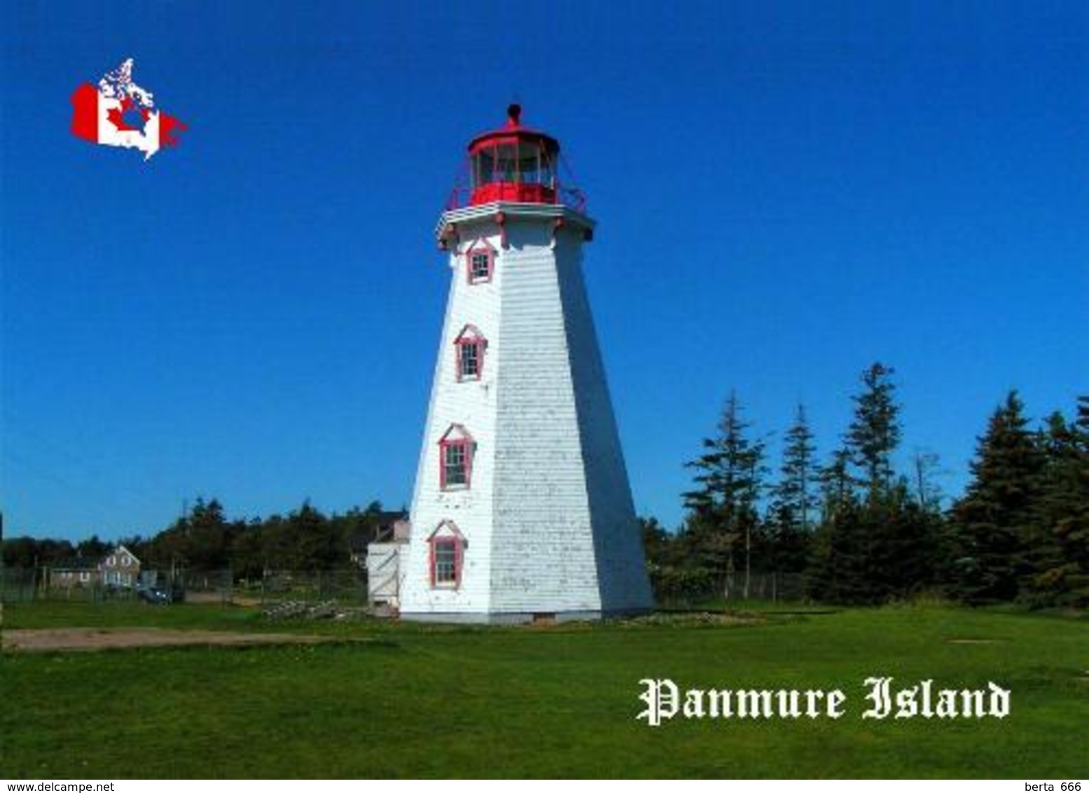 AK Kanada Leuchturm Canada Panmure Island Lighthouse New Postcard - Faros