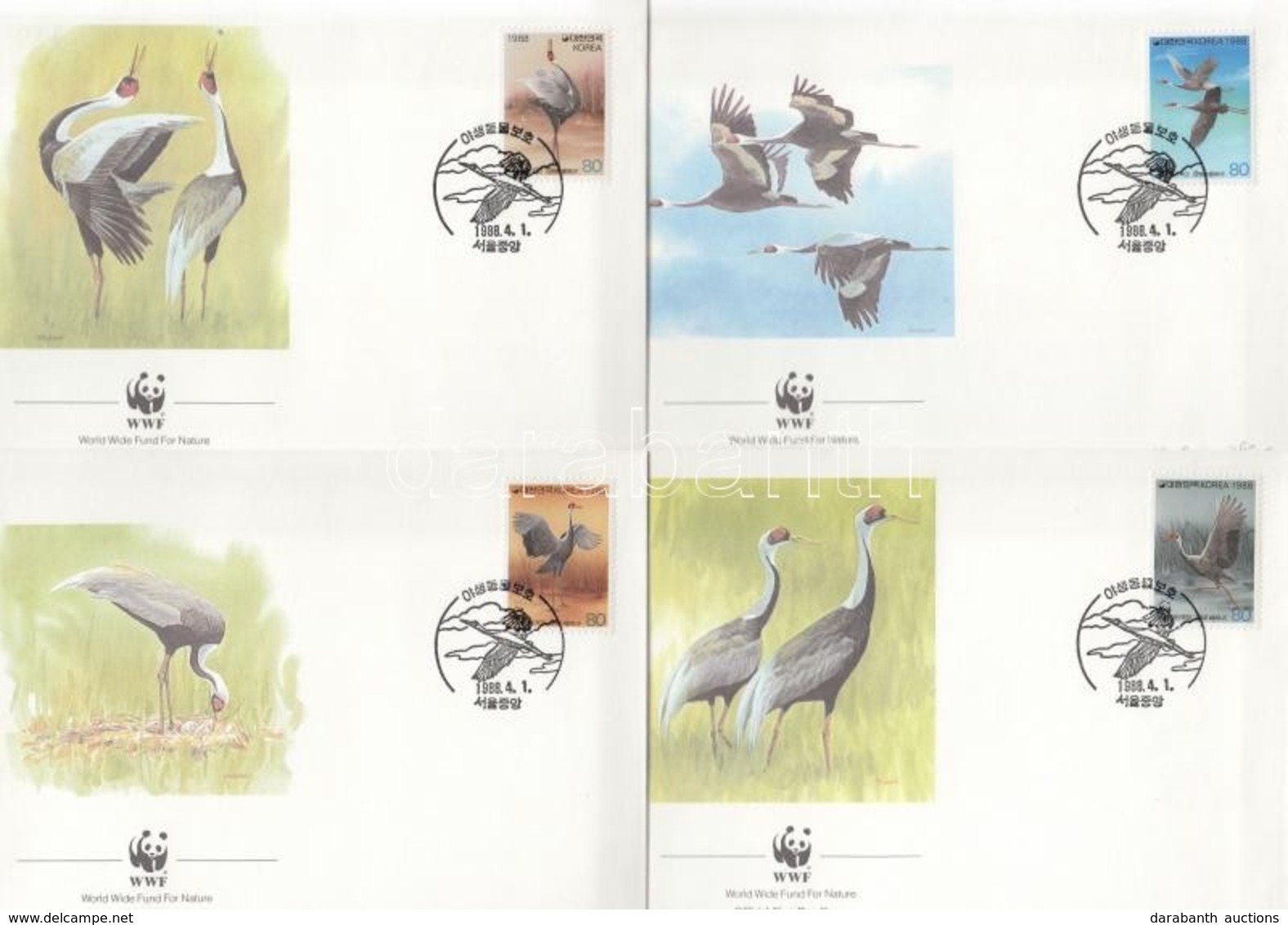 1988 WWF: Daru Sor Mi 1553-1556 4 Db FDC-n - Other & Unclassified