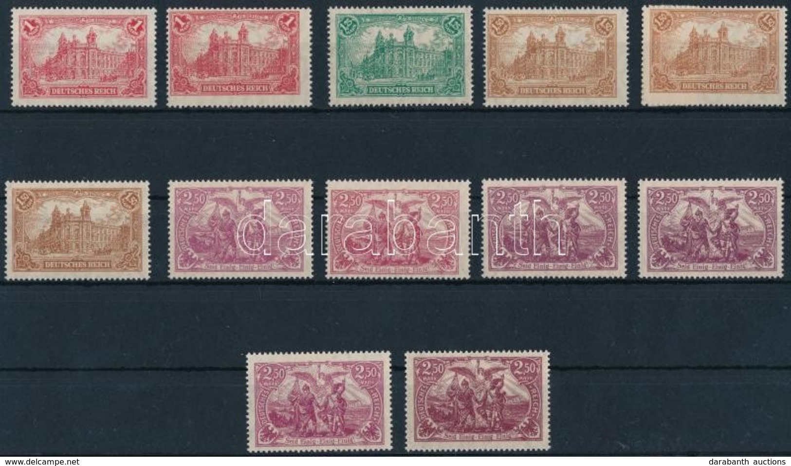 ** 1920 Mi A 113 A-b, 113, 114 A-c, 115 A-f Signed: Infla Berlin, Oechsner - Otros & Sin Clasificación