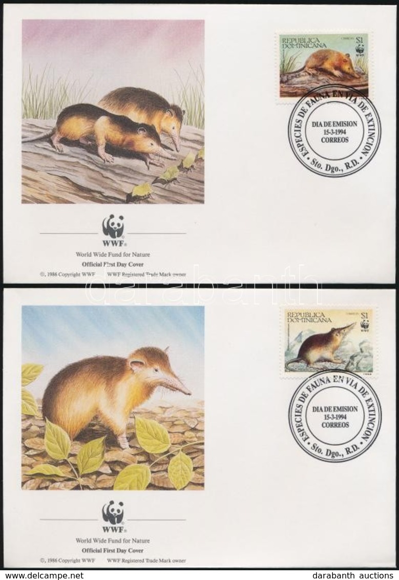 ** 1994 WWF Négyestömb + 4 FDC Mi 1698-1701 - Other & Unclassified