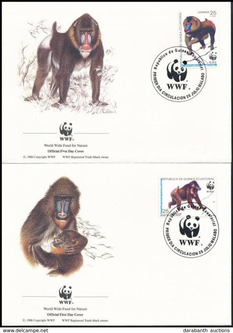 1991 WWF: Mandrill Sor Mi 1731-1734 4 Db FDC-n - Other & Unclassified