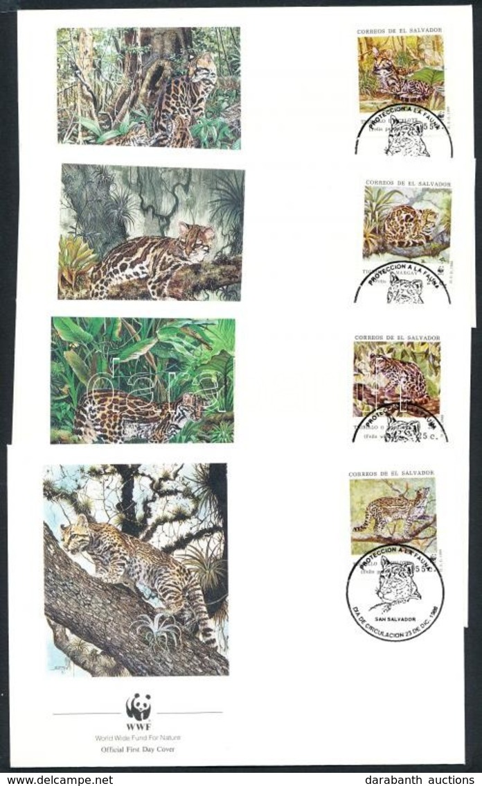 1988 WWF Kisméretű Macskafajták Sor Mi 1734-1737 4 FDC - Andere & Zonder Classificatie