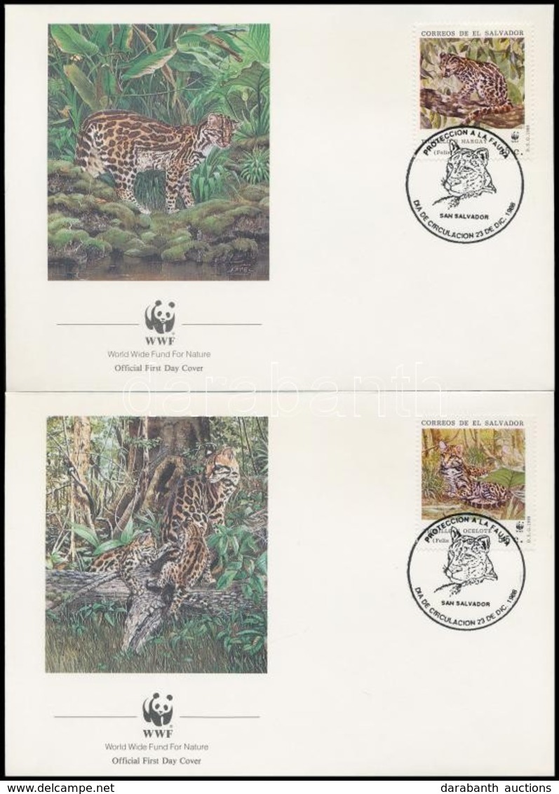 1988 WWF Kisméretű Macskafélék Sor 4 Db FDC-n Mi 1734-1737 - Other & Unclassified