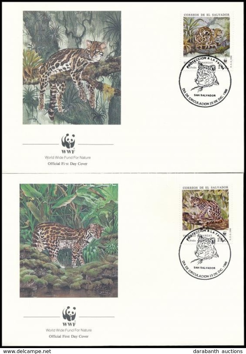 1988 WWF Kisméretű Macskafélék Sor 4 Db FDC-n Mi 1734-1737 - Other & Unclassified