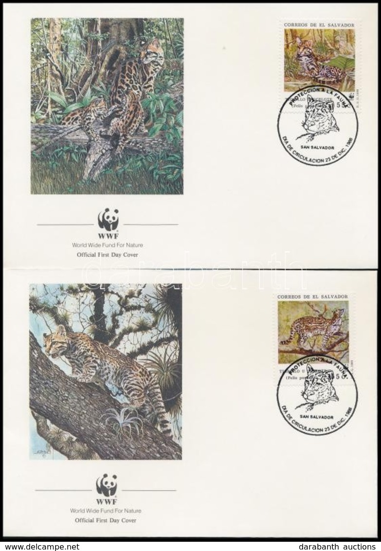 1988 WWF Kisméretű Macskafélék Sor 4 Db FDC-n Mi 1734-1737 - Other & Unclassified