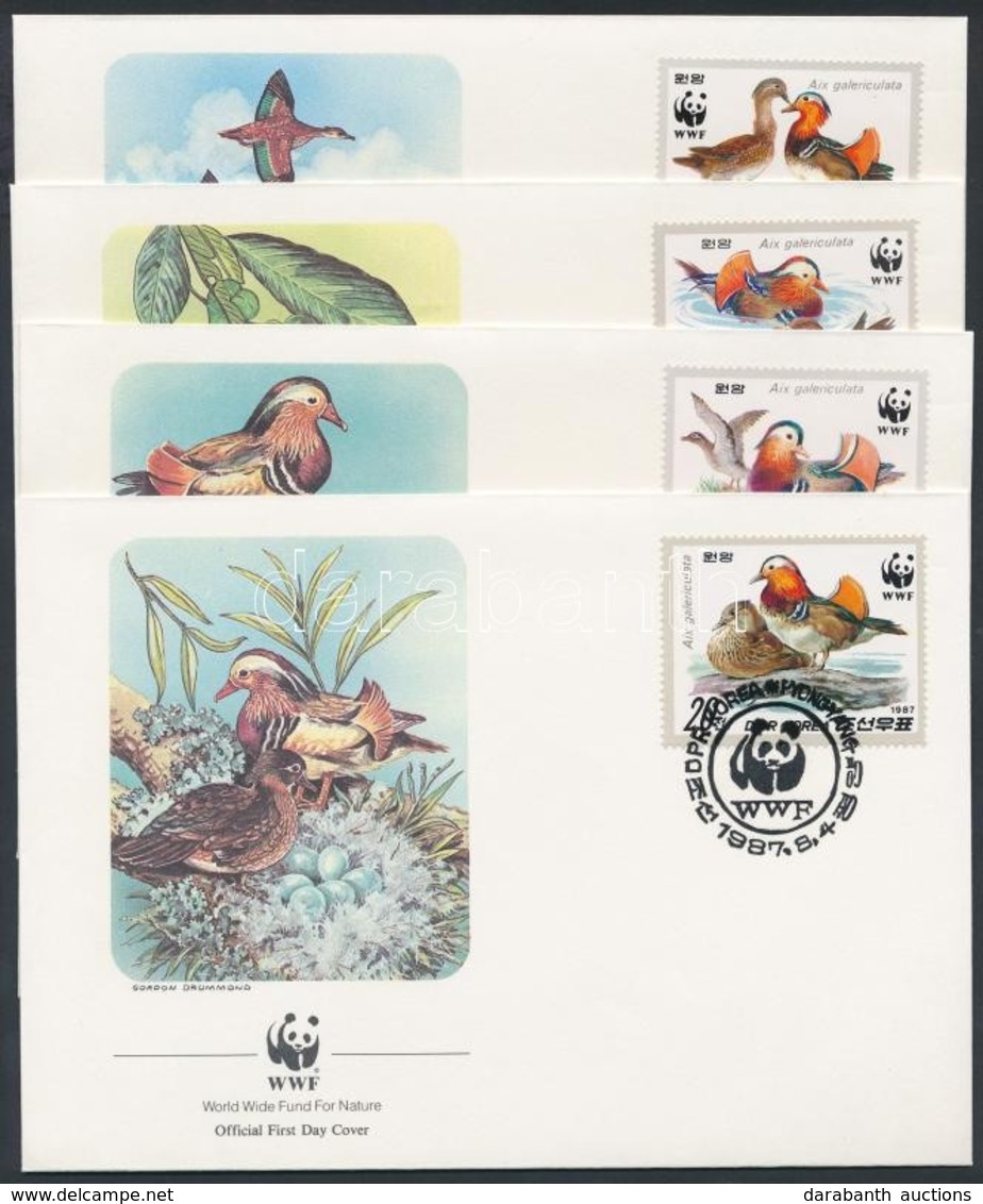 1987 WWF Mandarin Kacsa Sor 4 FDC-n Mi 2865-2868 - Other & Unclassified