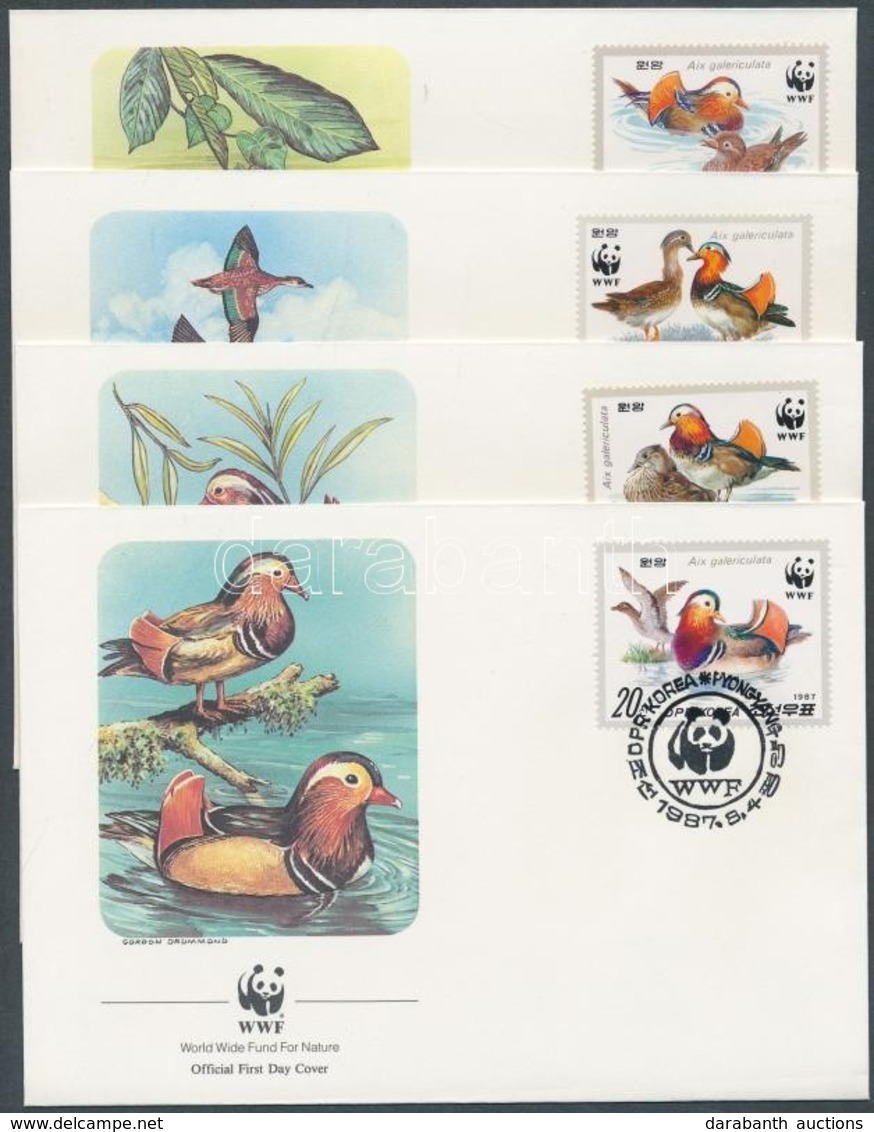 1987 WWF Mandarin Kacsák Sor Mi 2865-2868 4 FDC - Other & Unclassified