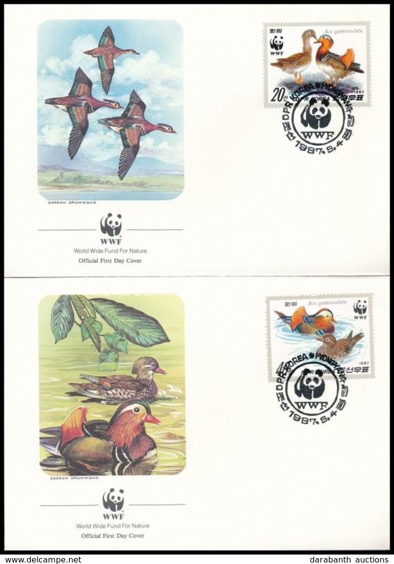 1987 WWF Mandarinréce Sor Mi 2865-2868 4 FDC - Other & Unclassified