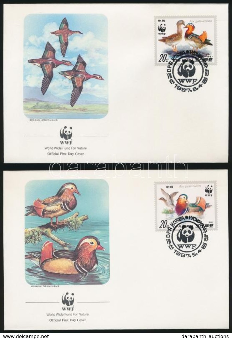 1987 WWF Mandarinréce Sor Mi 2865-2868 4 FDC - Other & Unclassified