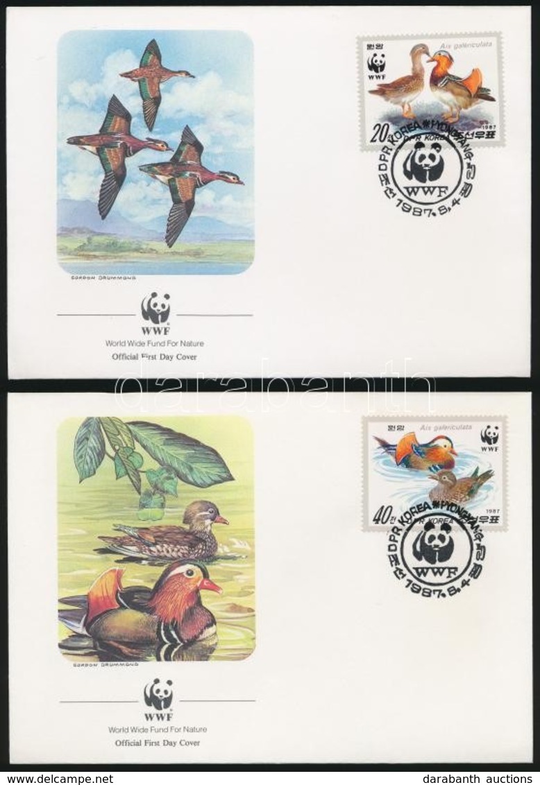 1987 WWF Mandarinréce Sor Mi 2865-2868 4 FDC - Other & Unclassified