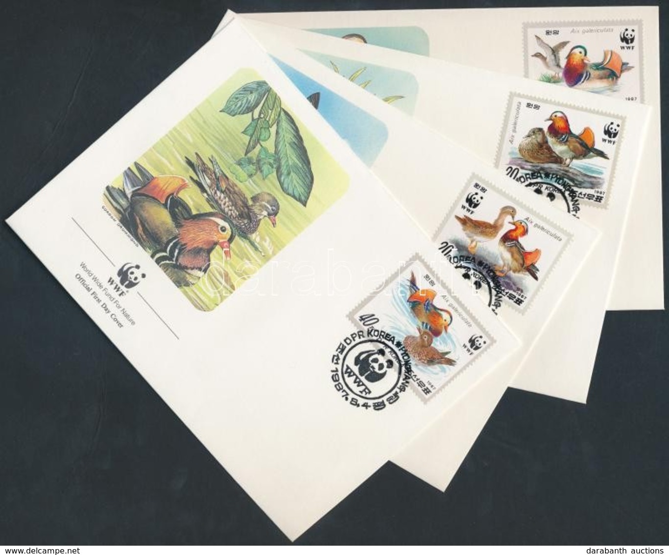 1987 WWF: Mandarinkacsa Sor 4 Db FDC-n Mi 2865-2868 - Other & Unclassified