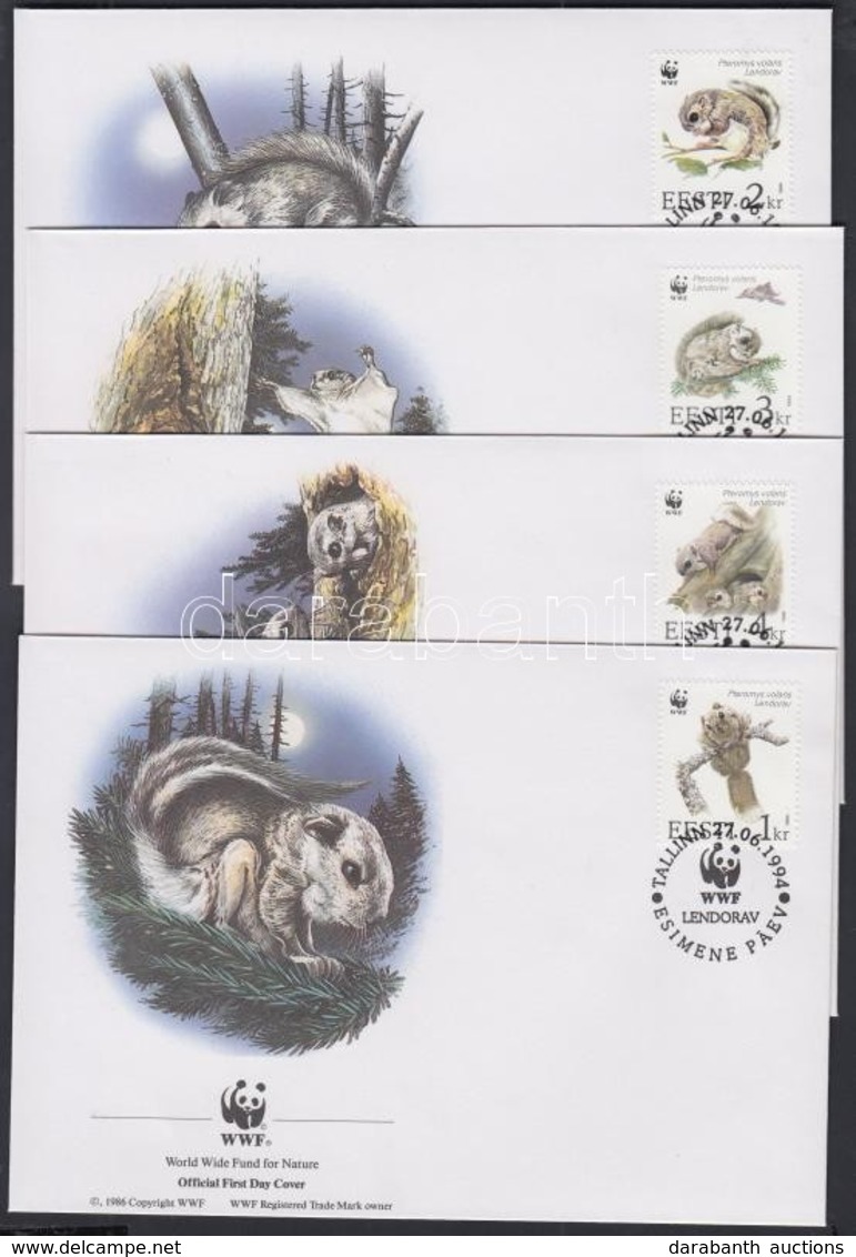 1994 WWF Közönséges Repülőmókus Sor Mi 229-232 4 FDC - Other & Unclassified