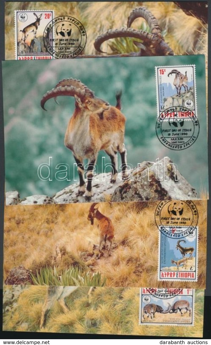 1990 WWF Hegyi Kecske Sor Mi 1385-1388 4 CM - Other & Unclassified