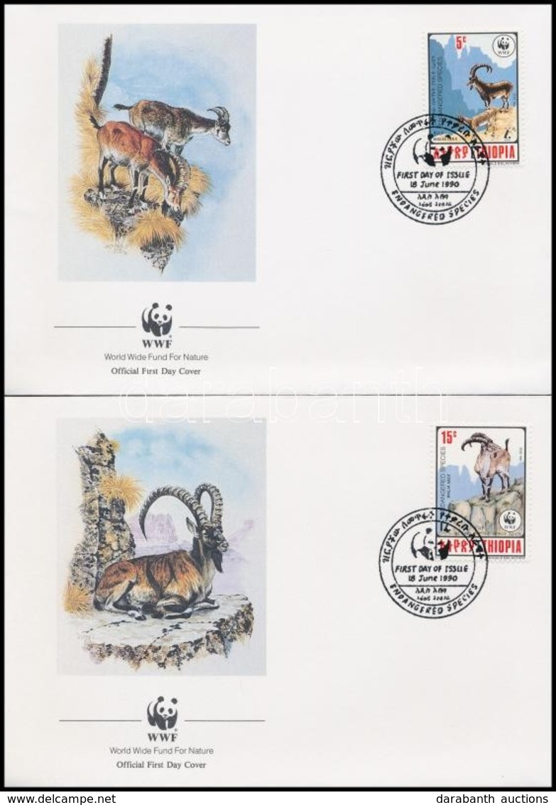 1990 WWF: Kecske Sor 4 FDC-n Mi 1385-1388 - Other & Unclassified
