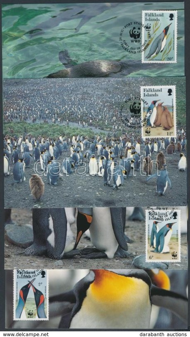 1991 WWF Pingvinek Sor WWF értékei Mi 538-541 4 CM - Other & Unclassified