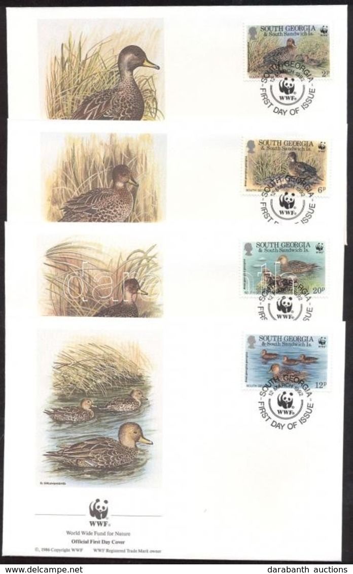 ** 1992 WWF: Nyílfarkú Réce Sor Mi 203-206 + 4 Db FDC - Other & Unclassified