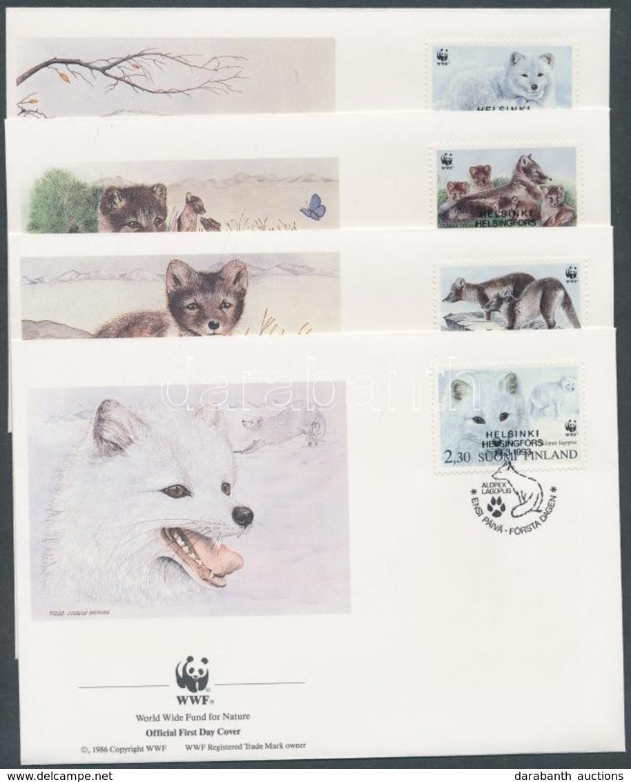 1993 WWF Sarki Róka Sor Mi 1202-1205 4 FDC - Other & Unclassified