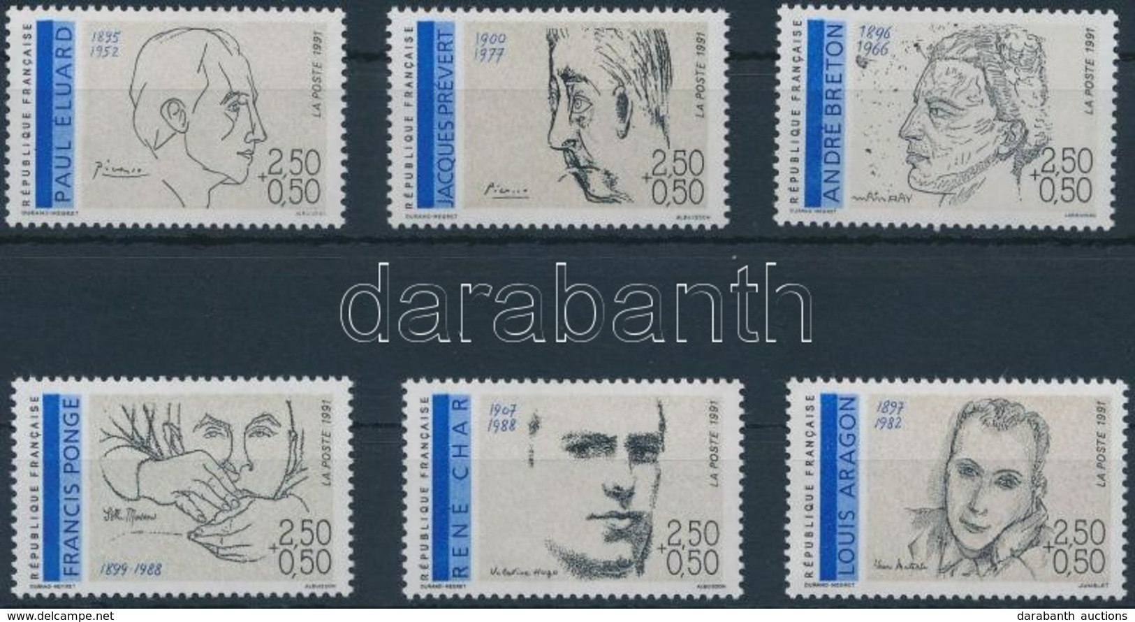 ** 1991 Írók Sor + Bélyegfüzet,
Writers Set + Stamp-booklet
Mi 2819 A - 2824 A + MH 23 - Other & Unclassified