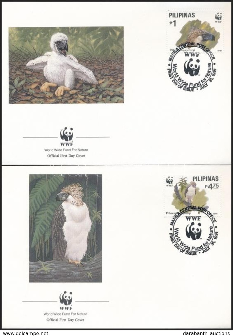 1991 WWF Majomevő Sas Sor 4 Db FDC-n Mi 2038-2041 - Other & Unclassified