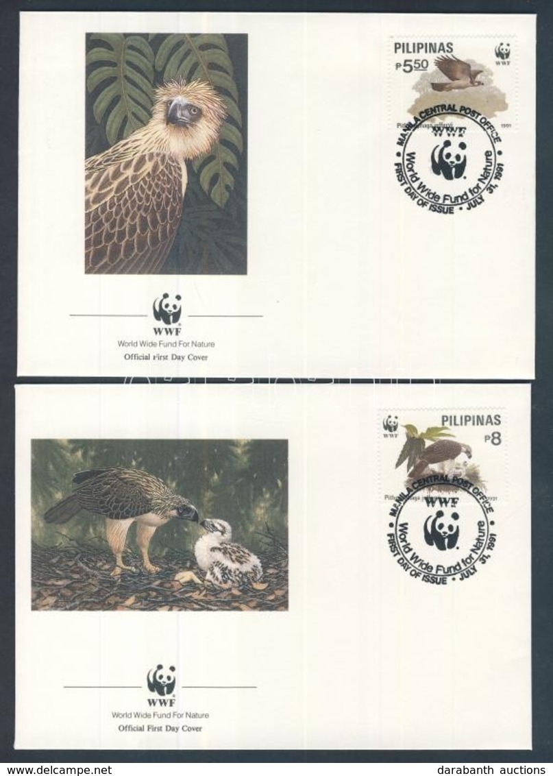 1991 WWF: Majomevő Sas Sor Mi 2038-2041 4 Db FDC-n - Other & Unclassified