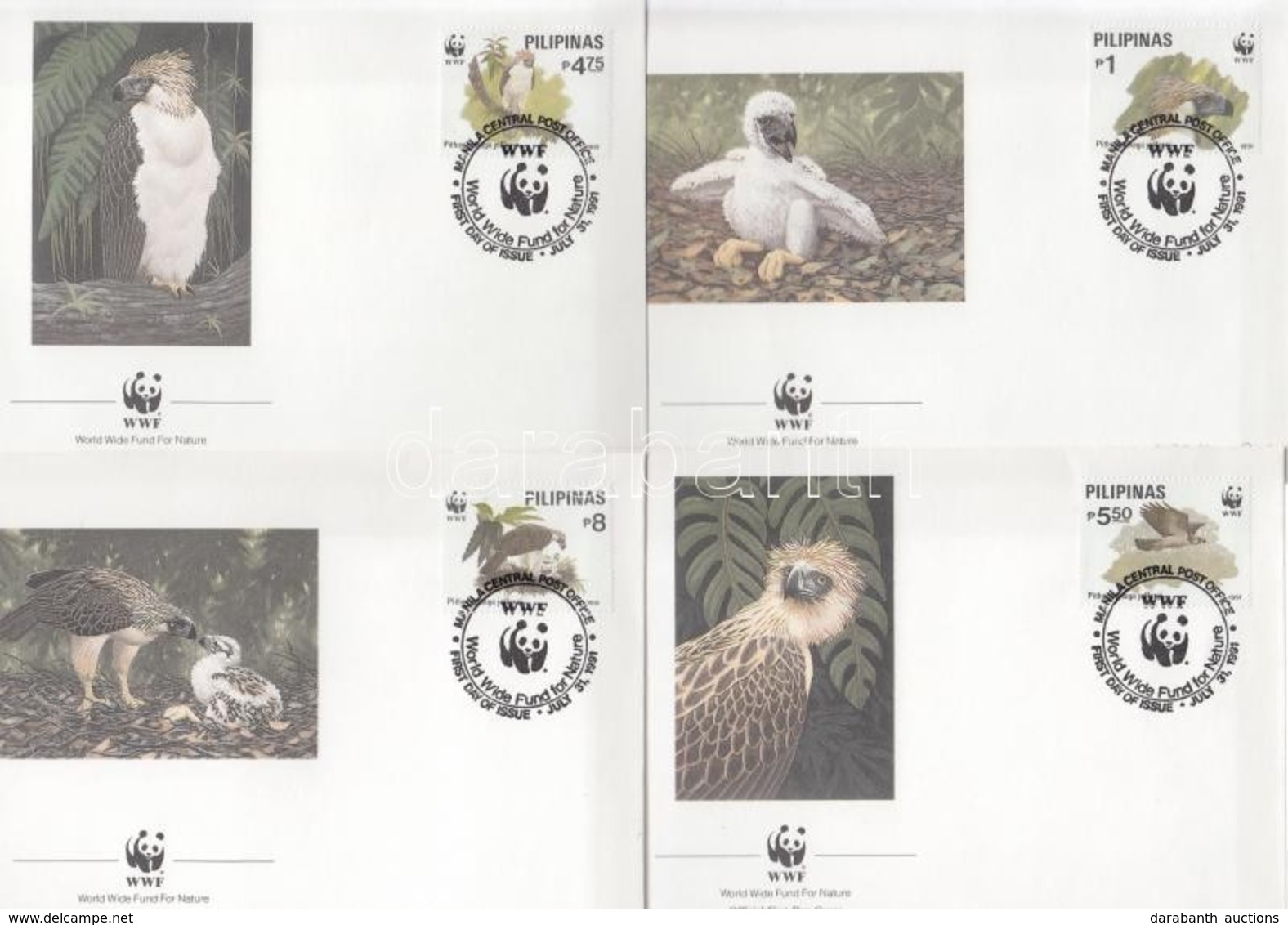 1991 WWF: Sas Sor Mi 2038-2041 4 Db FDC-n - Other & Unclassified