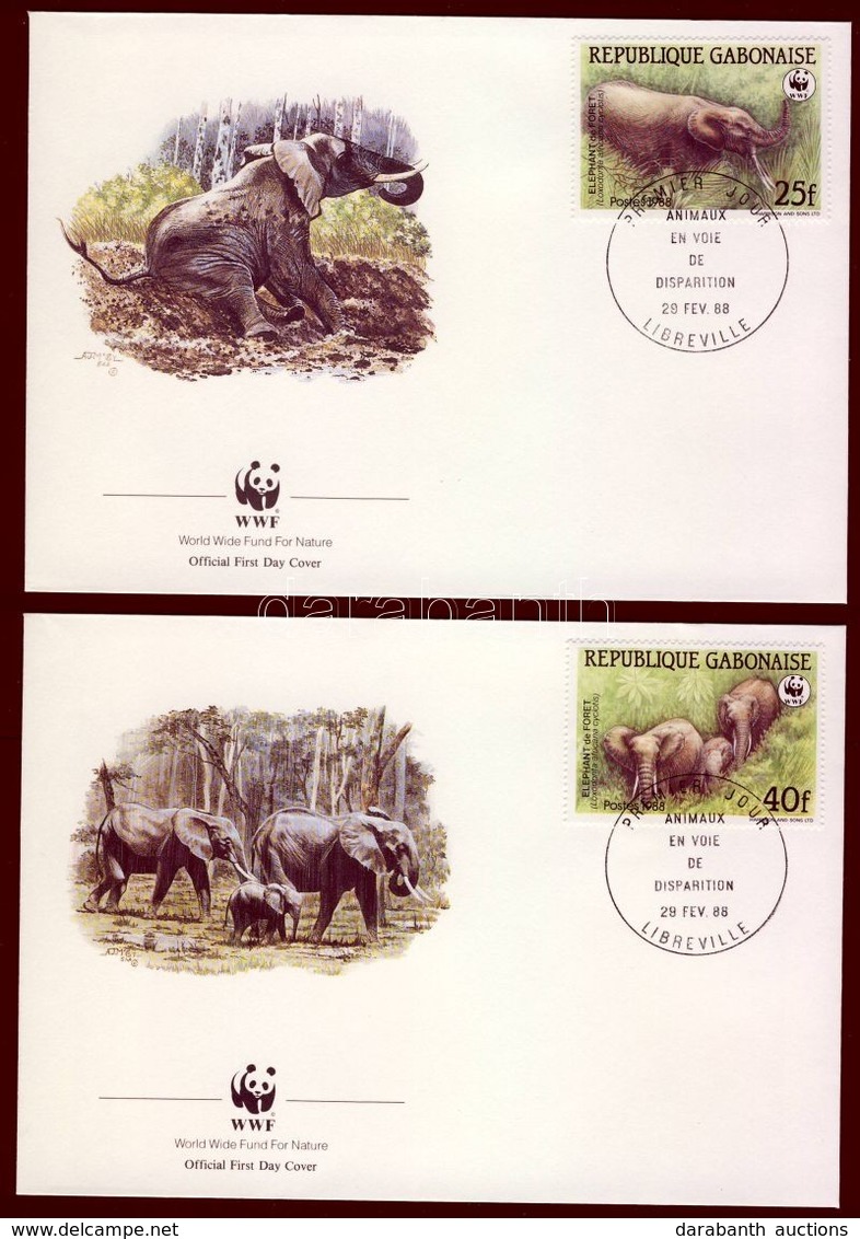1988 WWF Erdei Elefántok Mi 1009-1012 FDC - Other & Unclassified