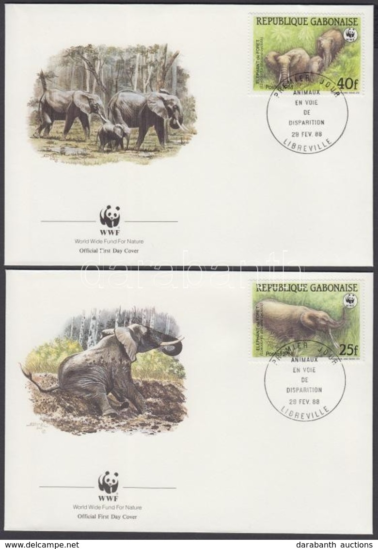 1988 WWF Erdei Elefántok Sor Mi 1009-1012 4 FDC - Other & Unclassified