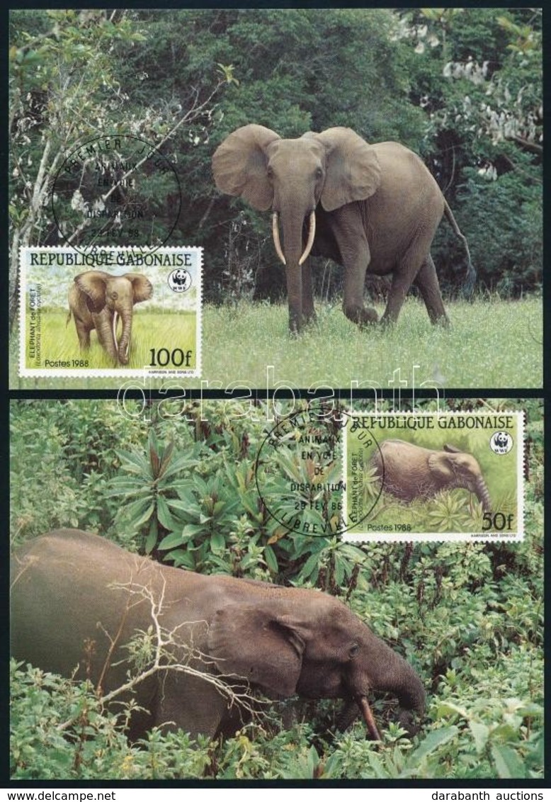 1988 WWF: Erdei Elefánt Sor 4 Db CM-en Mi 1009-1012 - Other & Unclassified