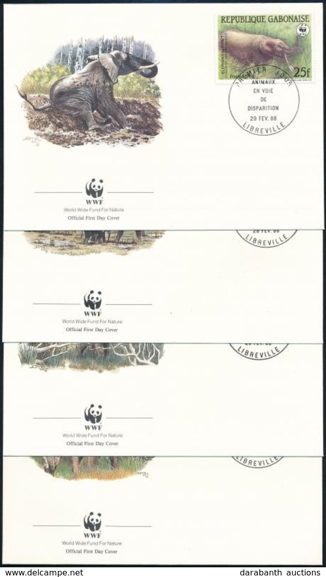 1988 WWF: Erdei Elefánt Sor 4 Db FDC-n Mi 1009-1012 - Other & Unclassified