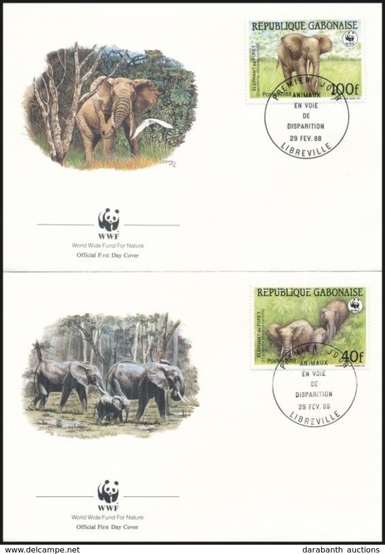 1988 WWF: Erdei Elefánt Sor 4 Db FDC-n Mi 1009-1012 - Other & Unclassified