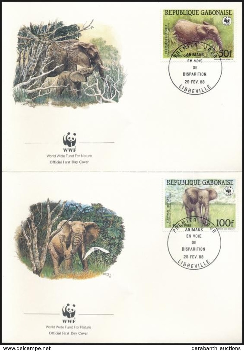 1988 WWF: Erdei Elefánt Sor 4 Db FDC-n Mi 1009-1012 - Other & Unclassified